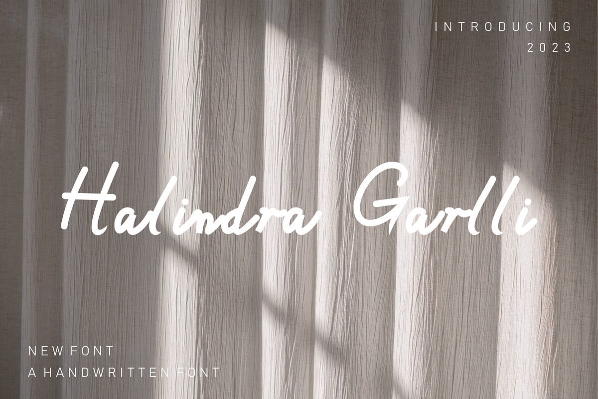 Halindra Garlli Handwritten Font., a Handwritten Font by VectorCraft (Photo 1 of 5)