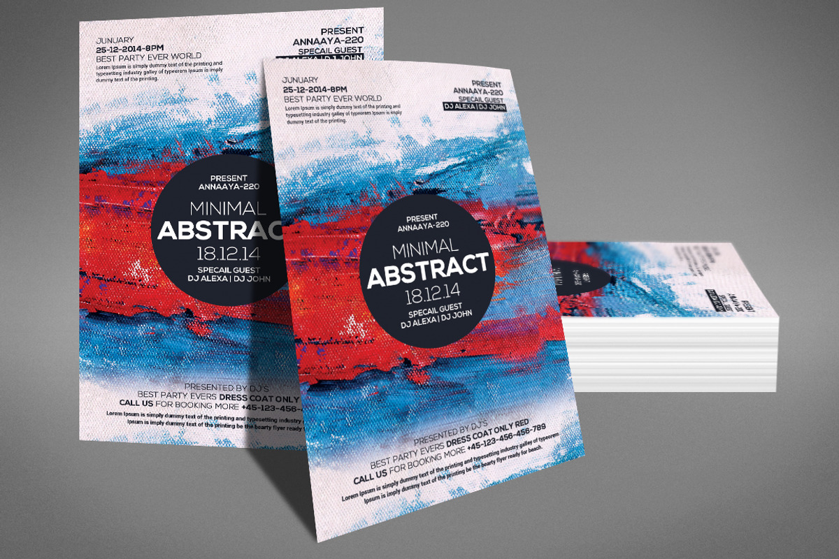 Minimal Abstract Flyer, a Flyer Template by graphicforest