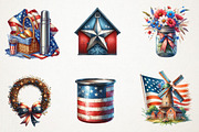 Rustic 4th of July Clipart, an Illustration by RobertsArt (Thumbnail 2 of 7)