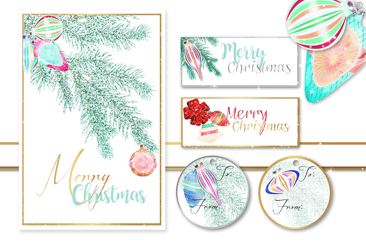 Vintage Christmas Ornament Clip Art, an Illustration by Graphics Candy (Photo 3 of 3)