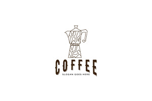 Coffee, Geyser Coffee Maker Logo