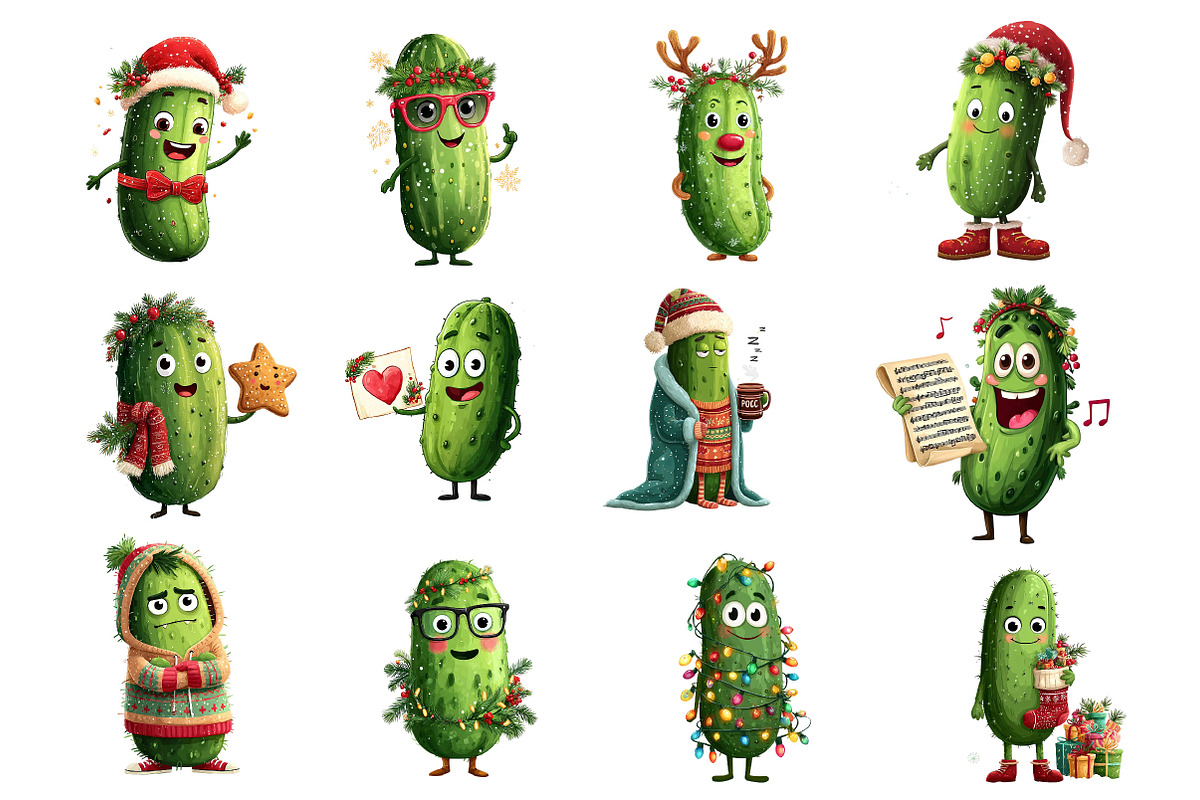 Christmas Pickles Clipart, an Illustration by Dream Creation (Photo 5 of 6)