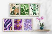 Green & Purple Botanical Wall Art, a Wallpaper Graphic by Helospace (Thumbnail 4 of 10)