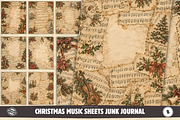 Christmas Music Sheets Junk Journal, a Background Graphic by Markicha Art (Thumbnail 1 of 5)