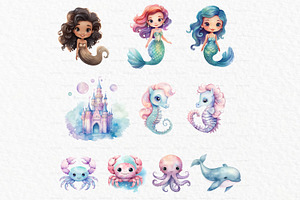 Mermaid Birthday Clipart