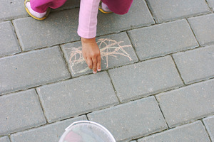 Little girl drawing with crayon, a Person Photo by BOOCYS