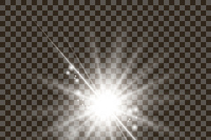White glowing light burst