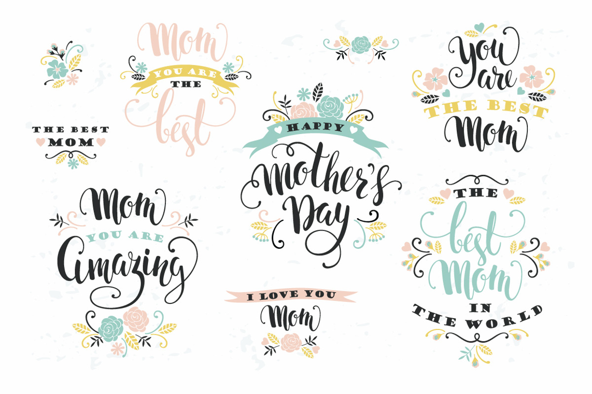 15 greeting cards for Mother's Day, a Card Template by Nadia Grapes (Photo 6 of 6)