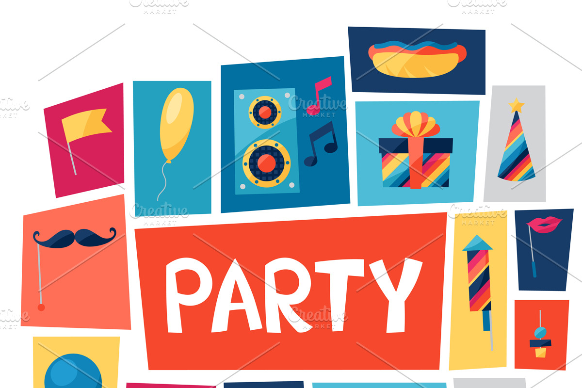 Party backgrounds., an Invitation Template by incomible (Photo 2 of 2)