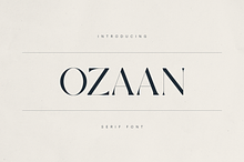 OZAAN – A Sophisticated Modern Serif