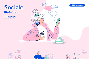 Sociale Illustrations