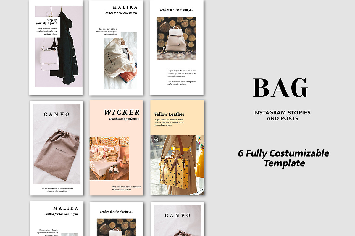 Minimalist Fashion Instagram Kit, a Social Media Template by Meknya (Photo 2 of 11)
