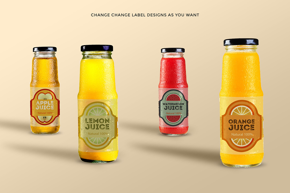 Fruit Juice Glass Container Mockup, a Cups & Container Mockup by Designertale (Photo 2 of 8)