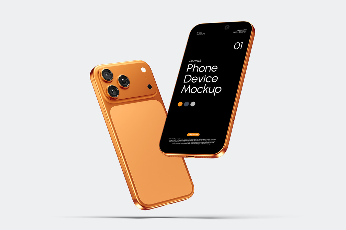 Portrait Phone Device Mockup, a Device Mockup by Rizky Audymas (Photo 8 of 10)