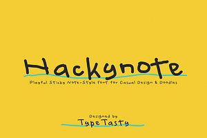 Hackynote – Playful Note Font