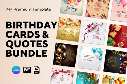 41+ Birthday Cards & Quotes Template