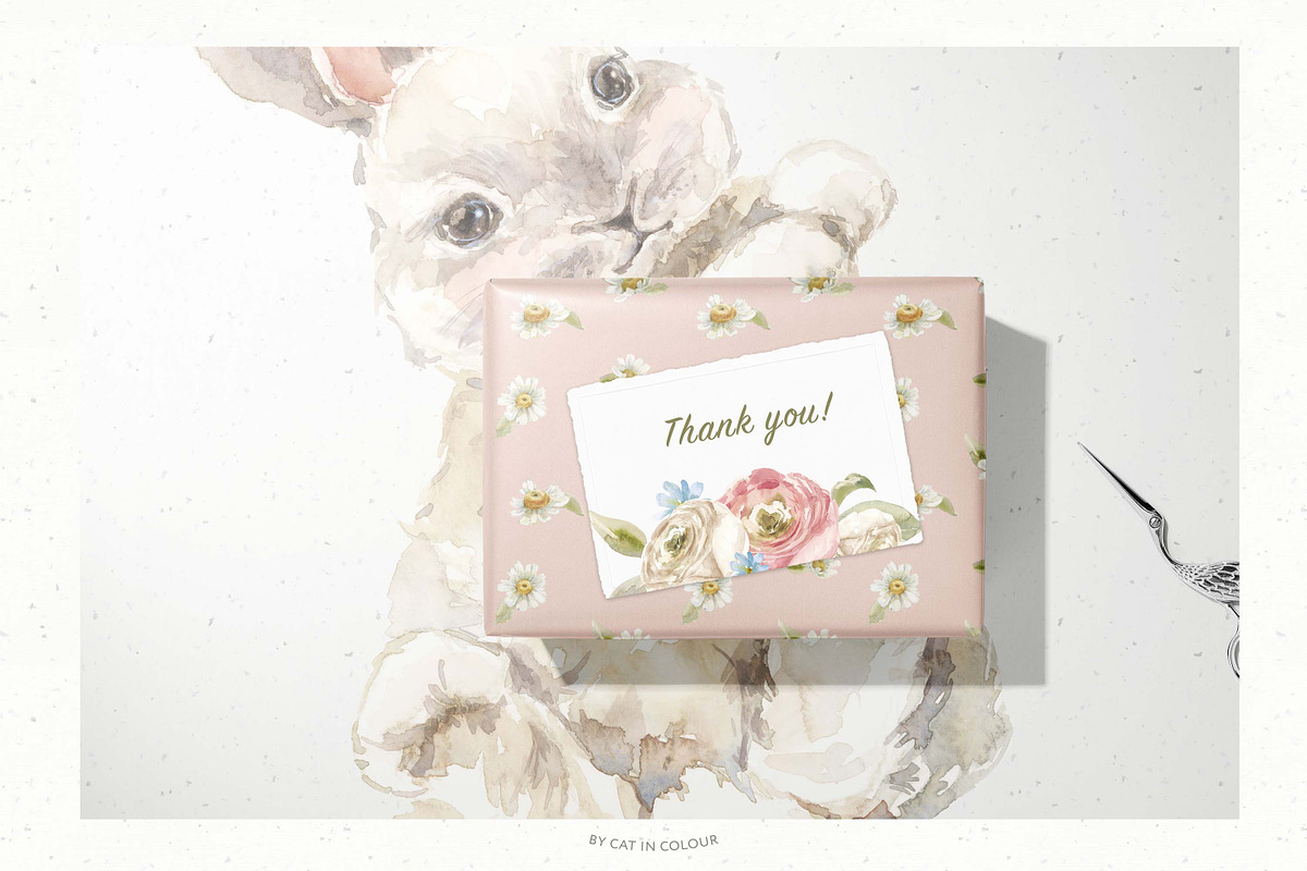Farm Baby Animals Watercolor clipart, an Animal Illustration by Cat In Colour (Photo 8 of 8)
