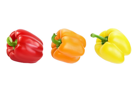 red, yellow and orange sweet bell, a Food & Drink Photo by NataPhoto