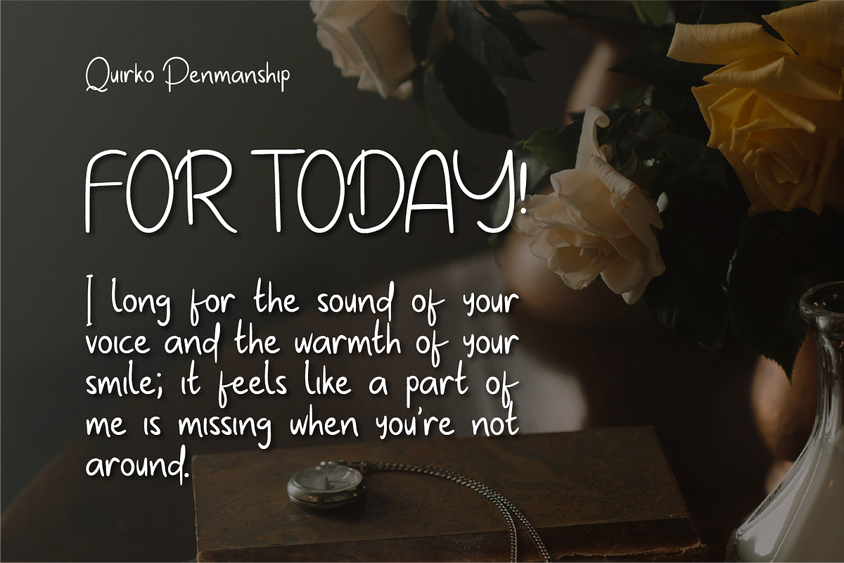 Quirko Penmanship - Handwritten Font, a Handwritten Font by Indotype Foundry (Photo 7 of 10)