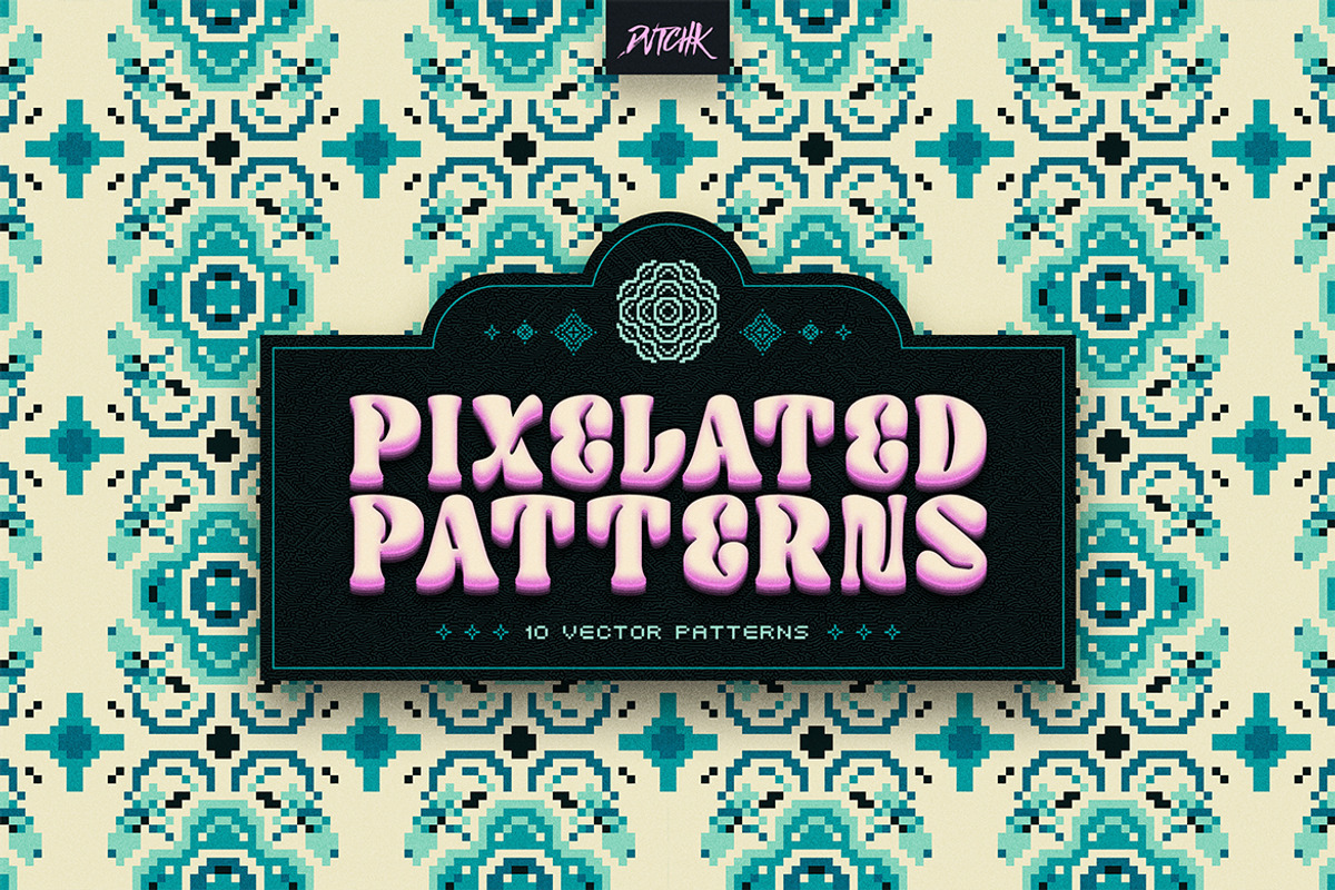 Pixel Mosaic Patterns | Vol. 11, a Pattern Graphic by dvtchk (Photo 3 of 10)