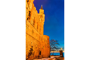 Evening view of hohenzollern castle containing germany, castle, and german, an Architecture Photo by Leonid Andronov