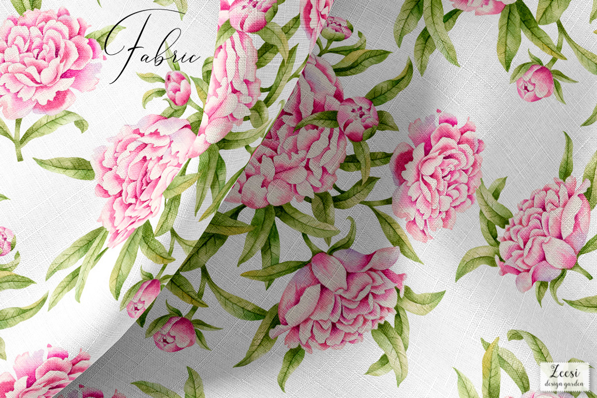 Peony Bloom Pattern & Motifs, a Pattern Graphic by Zeesi Design Garden (Photo 8 of 11)