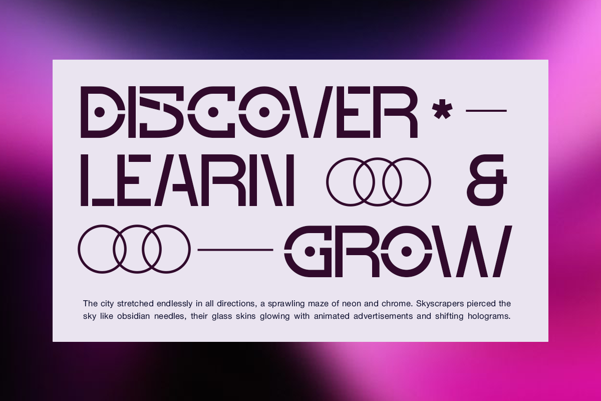 Agalio - Futuristic Display Font, a Sans Serif Font by Pandeka Studio (Photo 5 of 9)