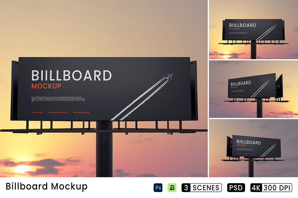 Billboard Mockup, an Advertising Mockup by Farabion Studio (Photo 1 of 4)