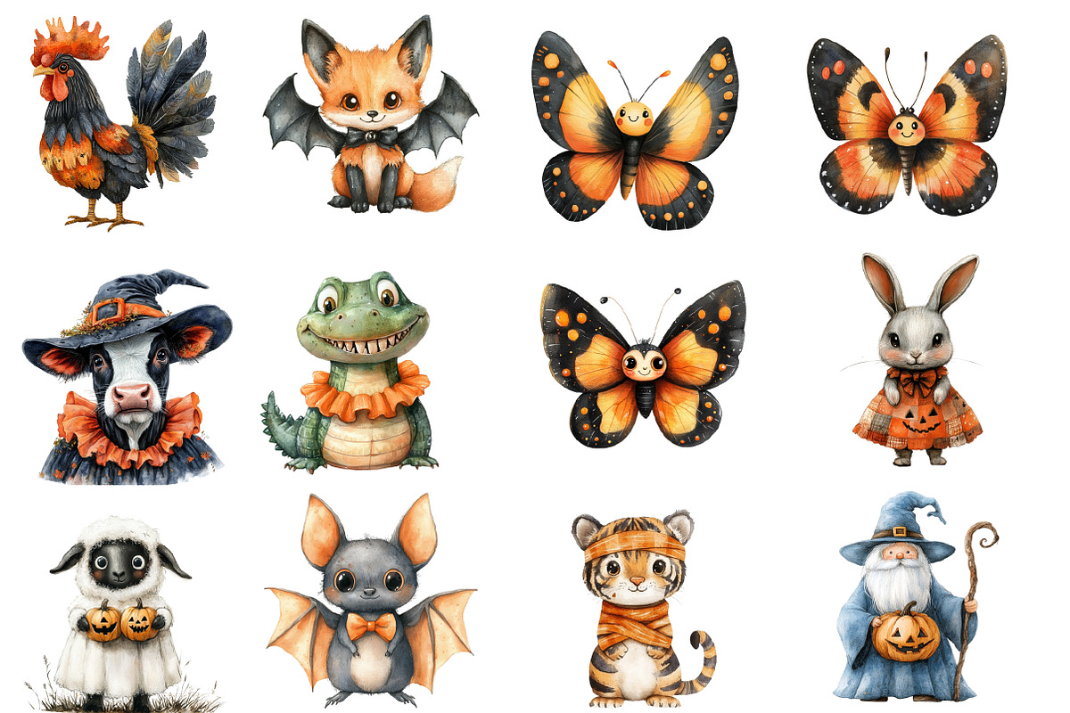 Halloween  Animals Clipart, an Illustration by Designworld (Photo 4 of 6)