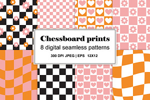 Chekered Chessboard Seamless Pattern