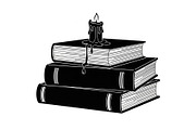 Vintage Book Stack Candle Bundle, an Illustration by jahid234 (Thumbnail 30 of 31)