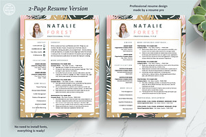 Creative Resume Template, Pretty CV