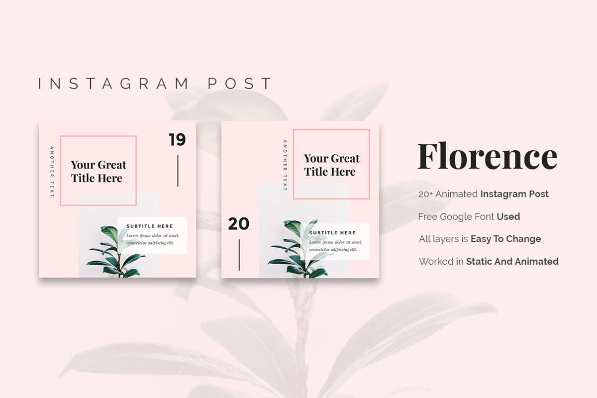 Florence Animated Instagram Posts, a Social Media Template by desvibes (Photo 9 of 9)