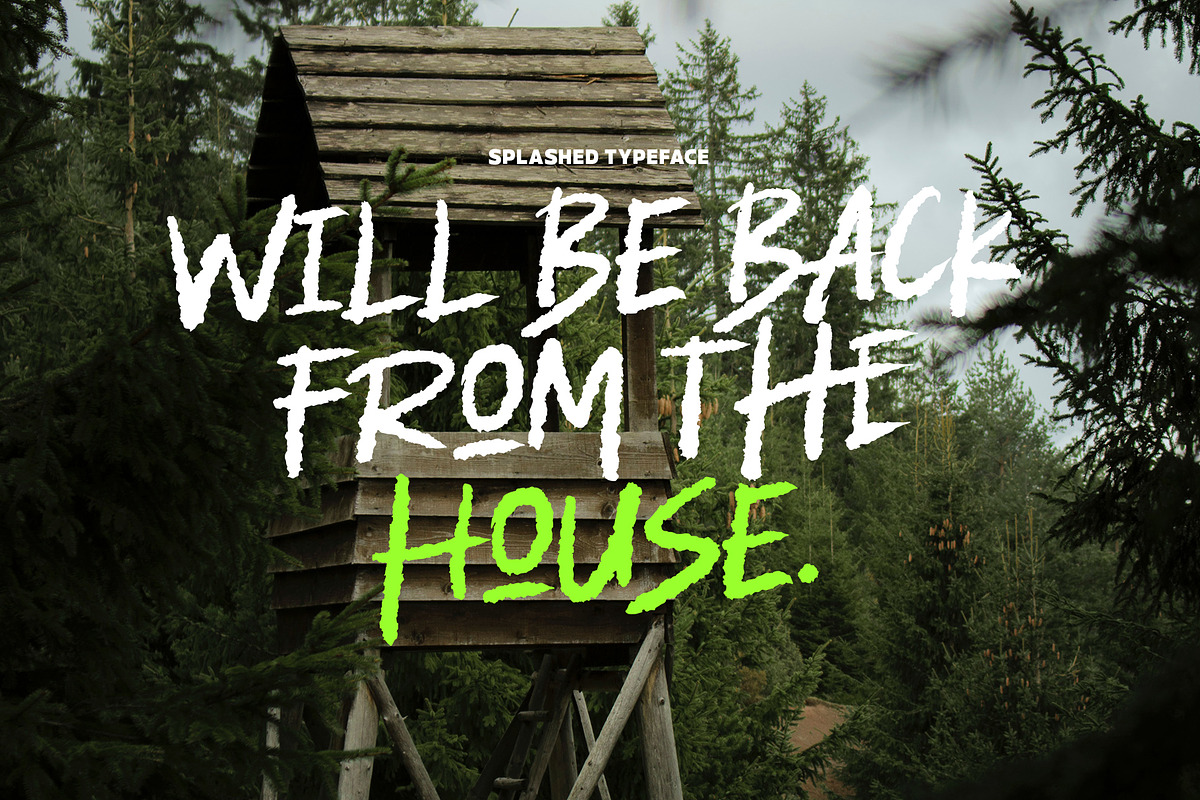 Splashed Brush Font, a Font by trustha (Photo 2 of 10)