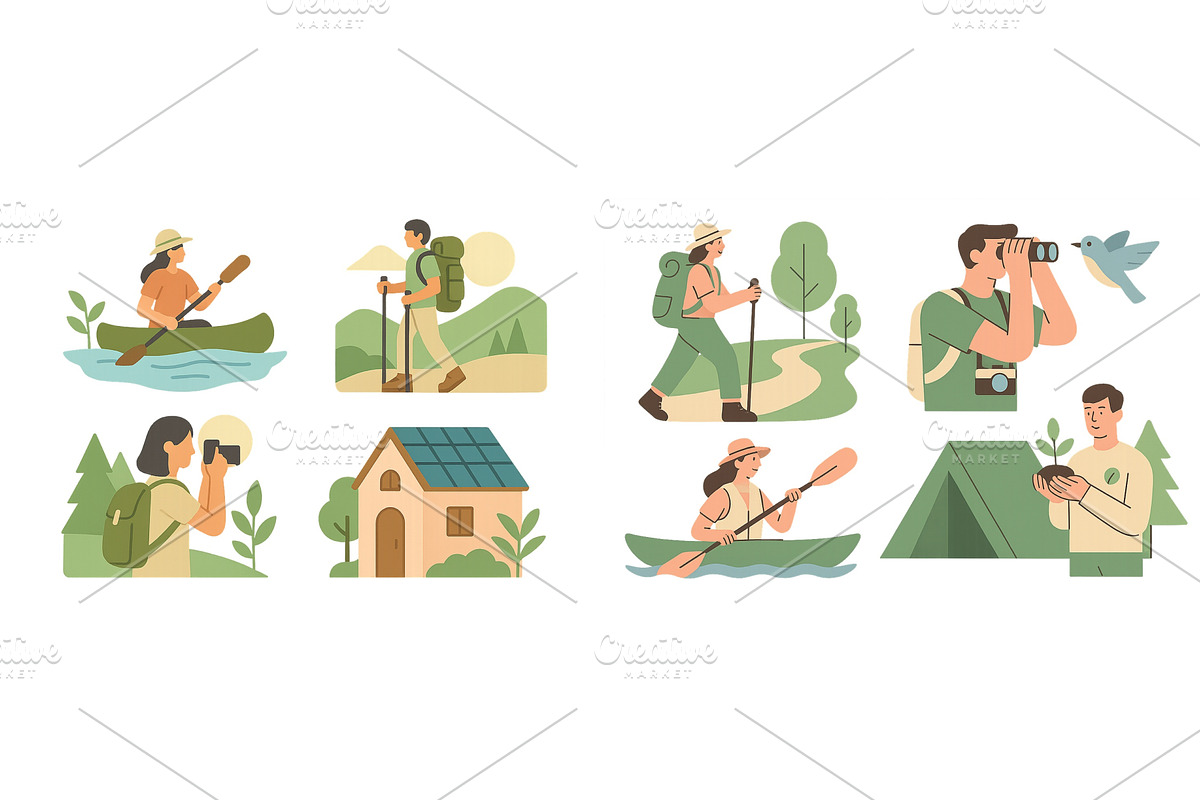 Outdoor enthusiasts engage in, a Sport Illustration by ZinetroN