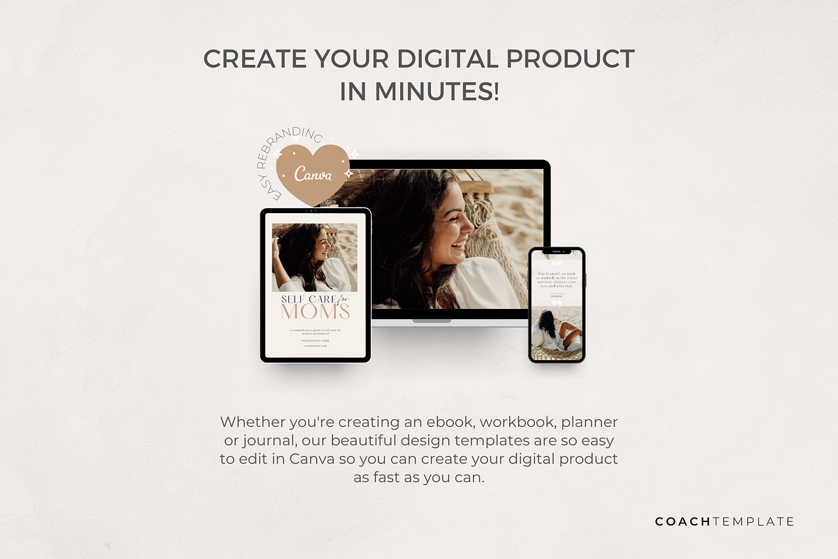 Self Care for Moms Ebook Template, a Brochure Template by COACHTEMPLATE (Photo 2 of 9)