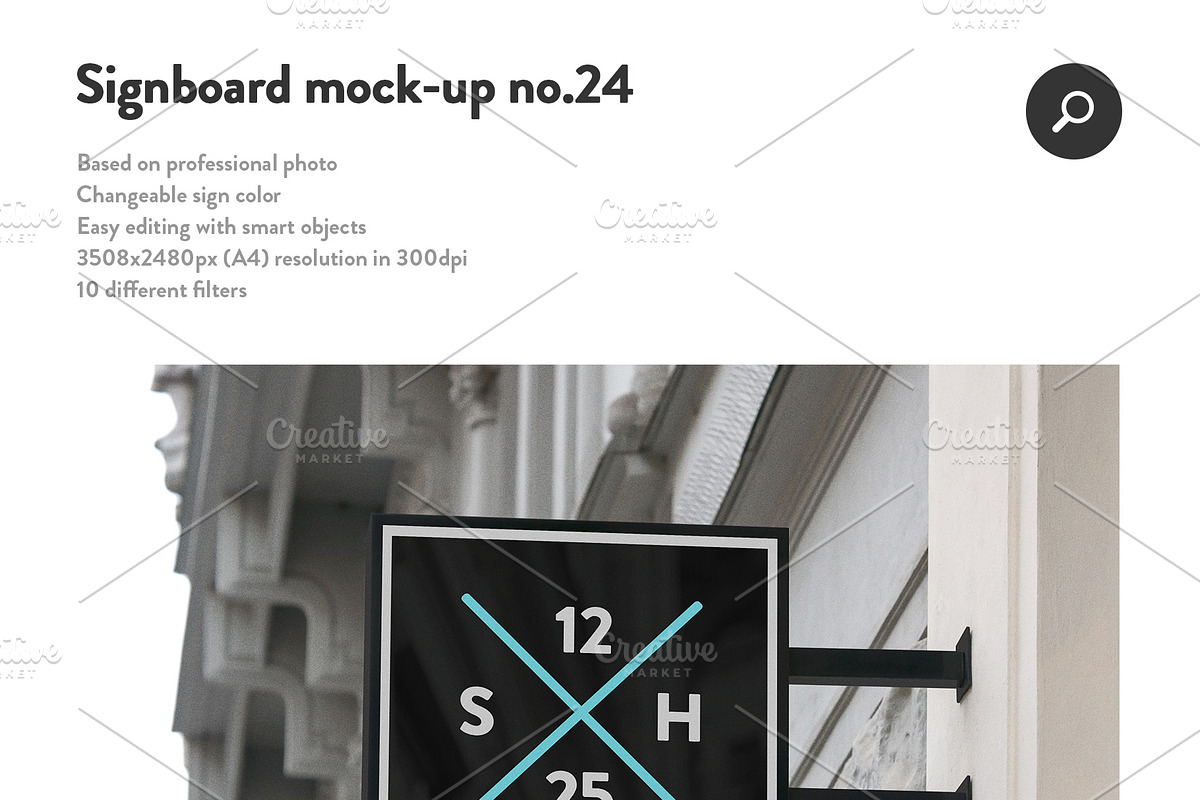 50 sign facade signboard logo mock, a Product Mockup by PrintPixel (Photo 26 of 53)