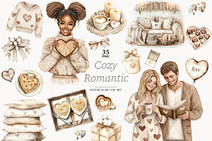 Valentine's Day Clipart PNG Bundle, a Person Illustration by GlamArtZhanna