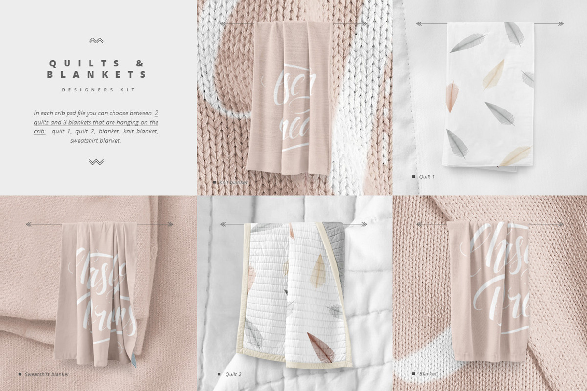 Crib Beddind Designers Kit Mockup, a Bottom Mockup by Creatsy (Photo 10 of 29)