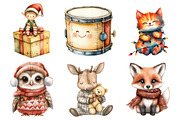 Cute Cartoon Christmas Clipart, an Illustration by Daily.Designs (Thumbnail 4 of 5)