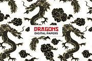 Chinese Dragon Digital Papers, a Pattern Graphic by ilonitta (Thumbnail 12 of 13)