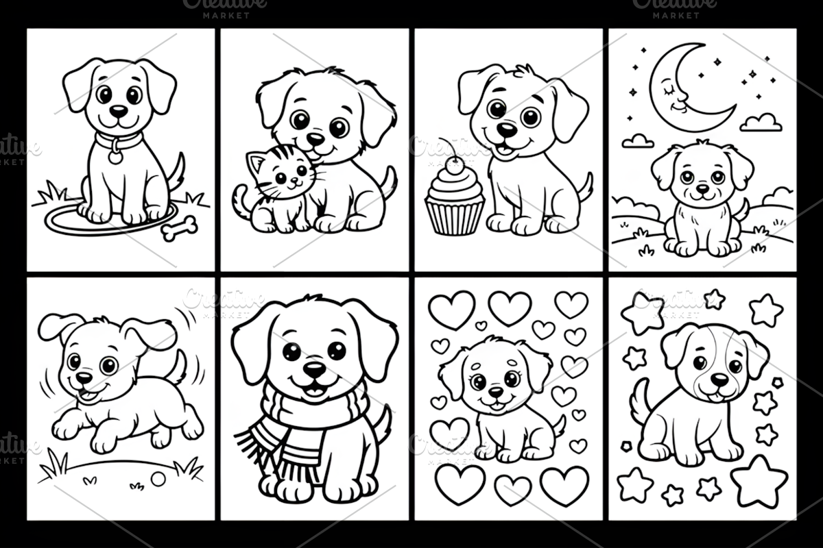 Fun & Easy Dog Coloring Book, an Animal Illustration by Design Station (Photo 3 of 3)