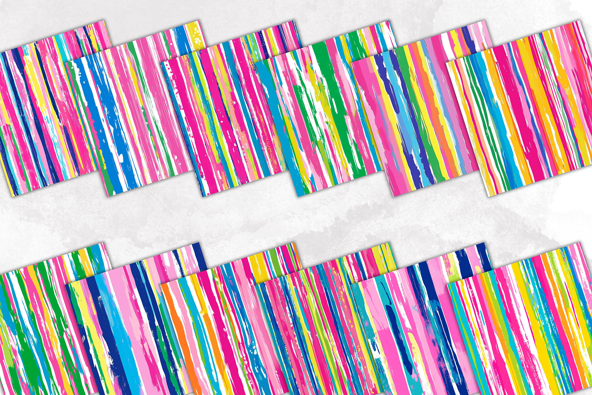 Watercolor Vertical Stripes Pattern, a Pattern Graphic by Paper & Pattern Studio (Photo 2 of 9)
