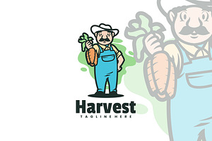 Harvest Cartoon Logo Design., a Branding & Logo Template by VectorCraft