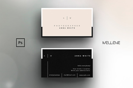 Business card template for Photoshop