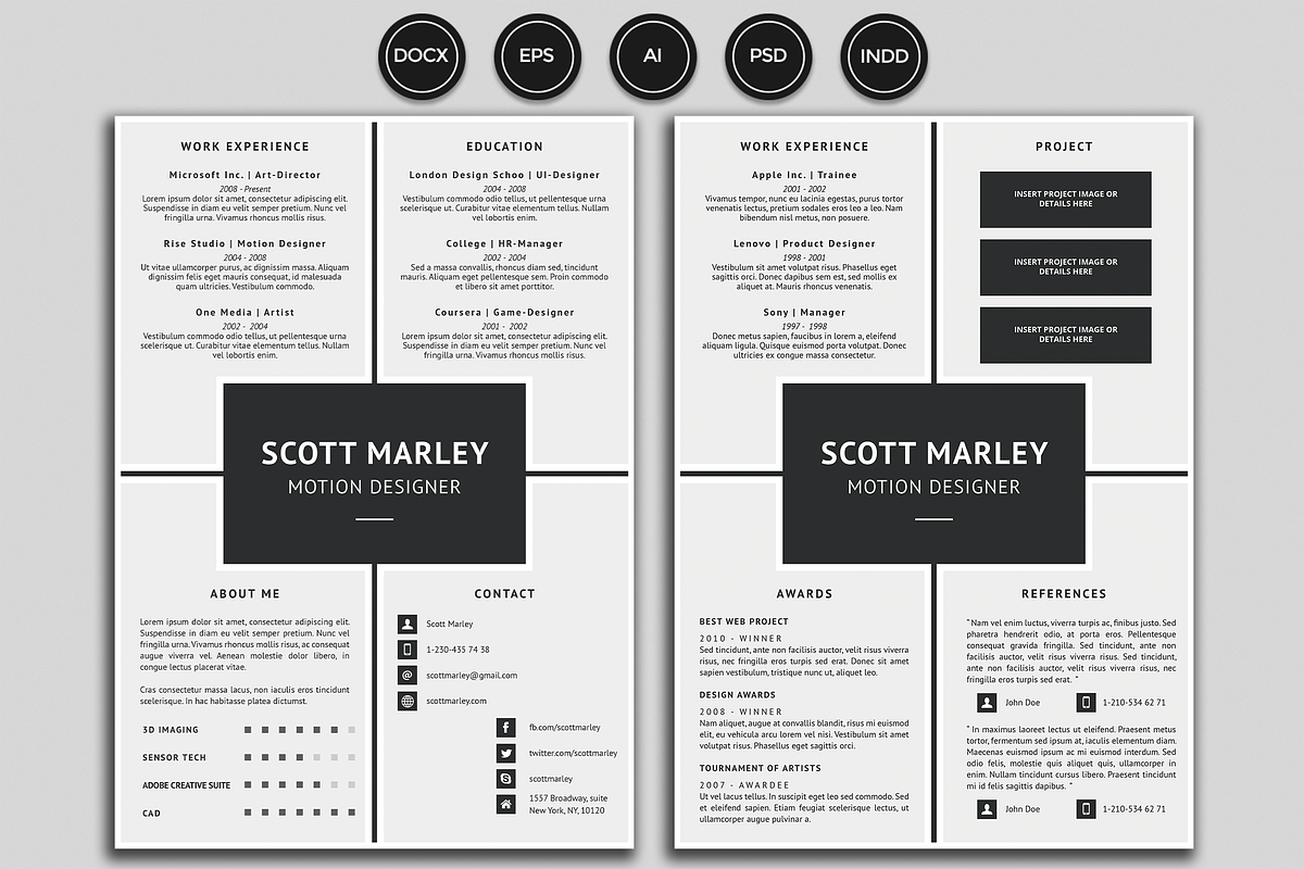Resume/CV - Scott, a Resume Template by 3Angle (Photo 1 of 4)
