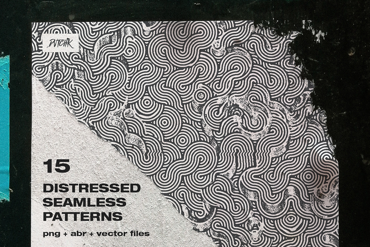 Distressed Seamless Patterns, a Pattern Graphic by dvtchk (Photo 1 of 16)