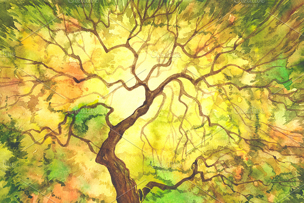 Golden autumn tree., a Decorative Illustration by Mehendra Art (Photo 2 of 2)