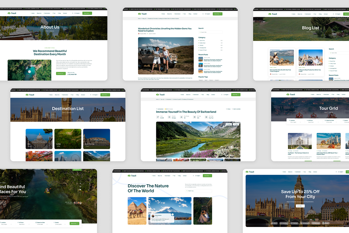 Travil - Travel Template for Figma, an UI Kit Template by YoArts (Photo 4 of 5)