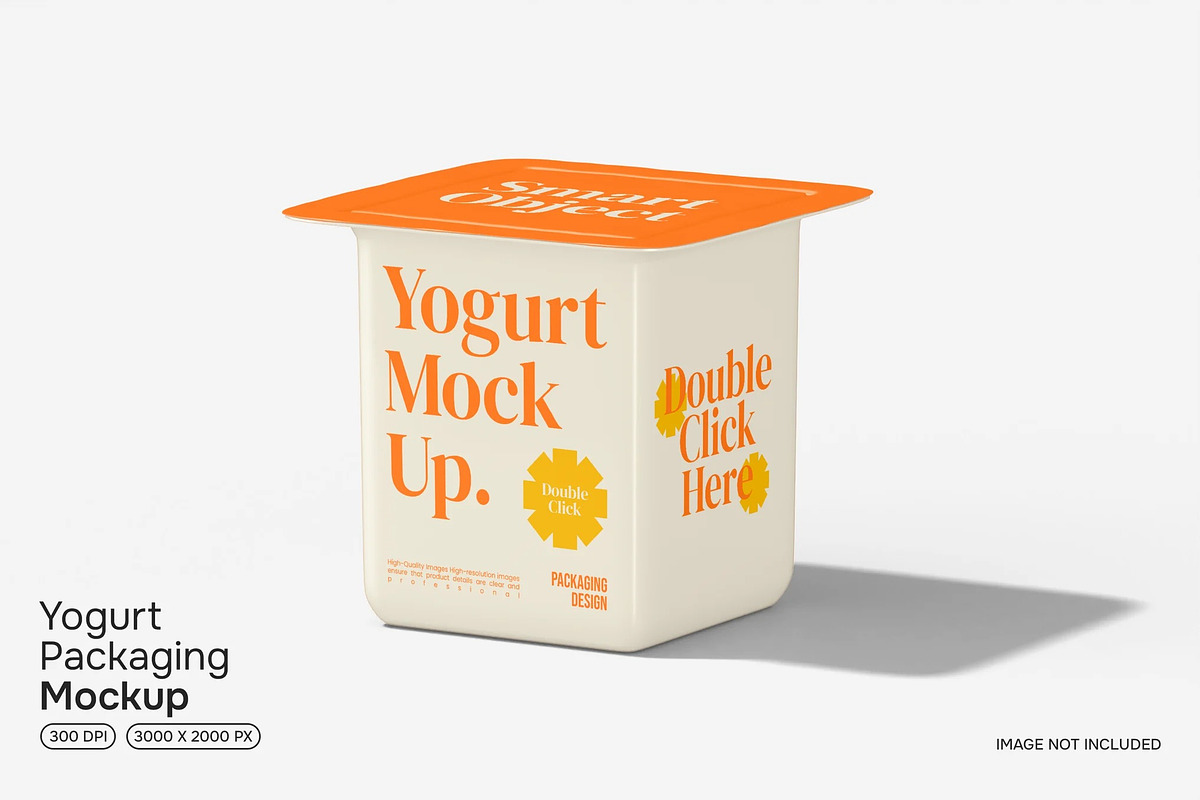 Yogurt Packaging Mockup, a Packaging Mockup by renderstockmarket